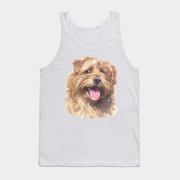 Copy of Norfolk Terrier Watercolor Art Tank Top by doglovershirts